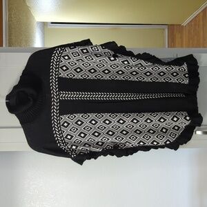 Women's Joseph A turtle neck poncho SZ L